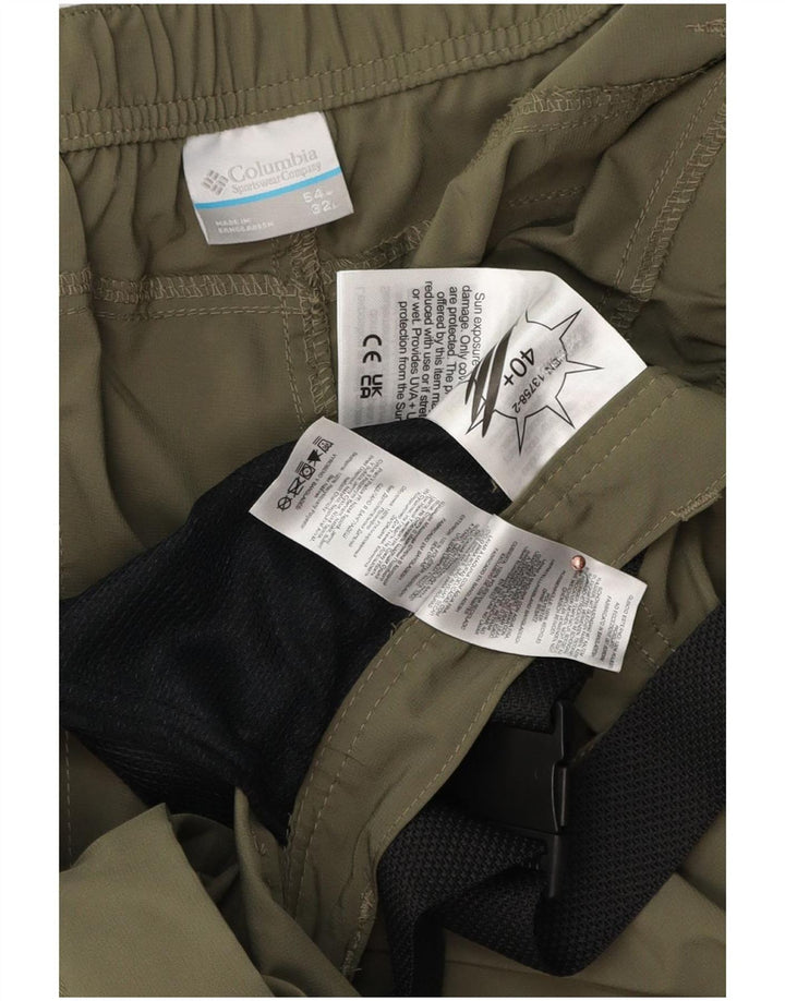 Męskie proste spodnie cargo Columbia W54 L32 Khaki poliester