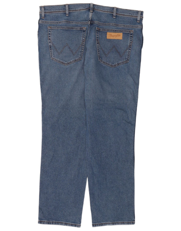 Wrangler Męskie jeansy Texas Slim W42 L30 Niebieskie bawełniane