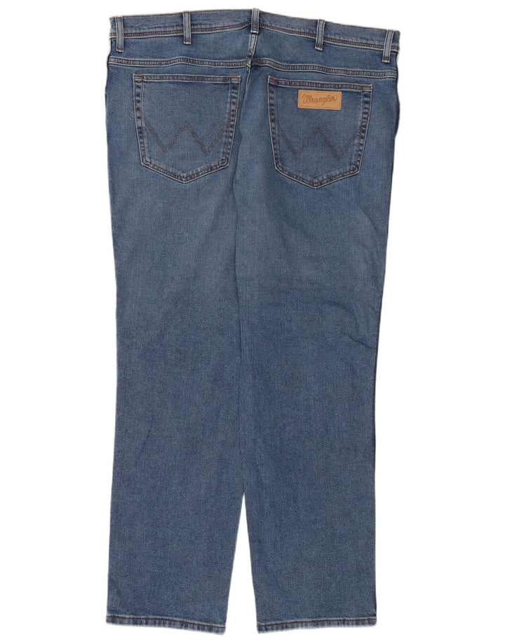 Wrangler Męskie jeansy Texas Slim W42 L30 Niebieskie bawełniane