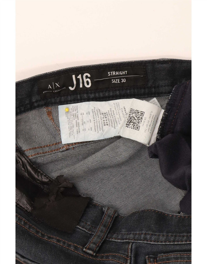 Armani Exchange Męskie proste dżinsy W30 L32 Granatowa bawełna