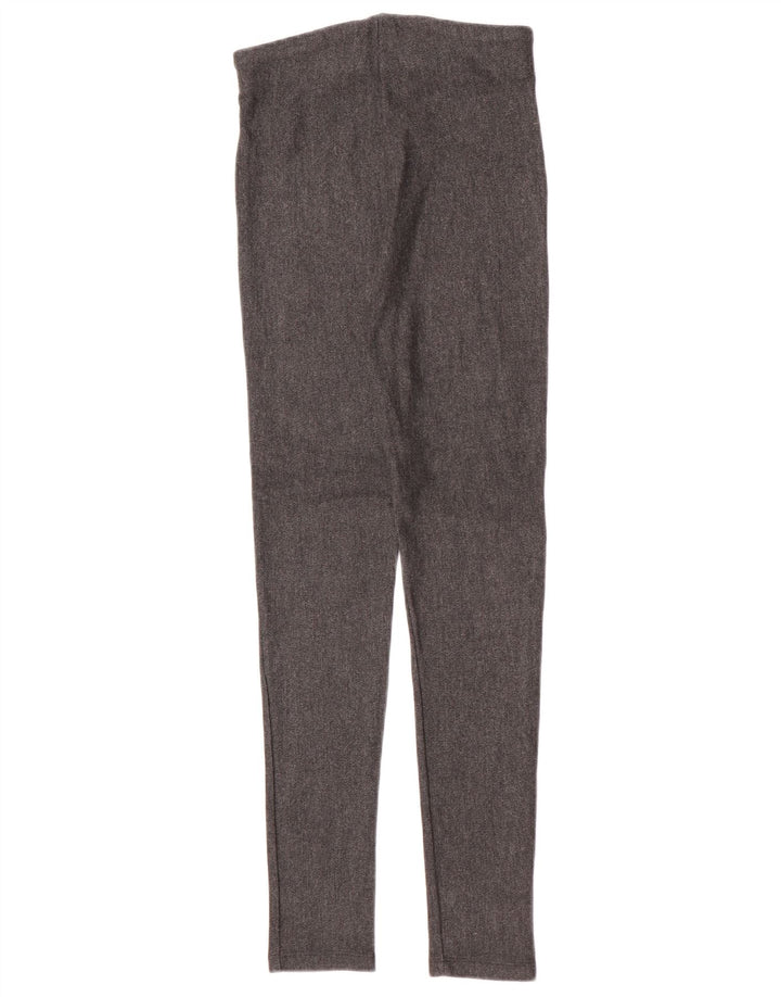 Legginsy damskie Zara UK 8 Small, szare, wiskozowe w jodełkę