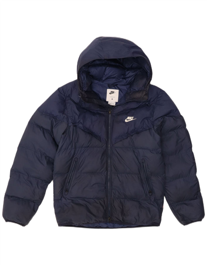 Męska wyściełana kurtka z kapturem Nike Storm-Fit UK 36, mały, granatowy, poliester