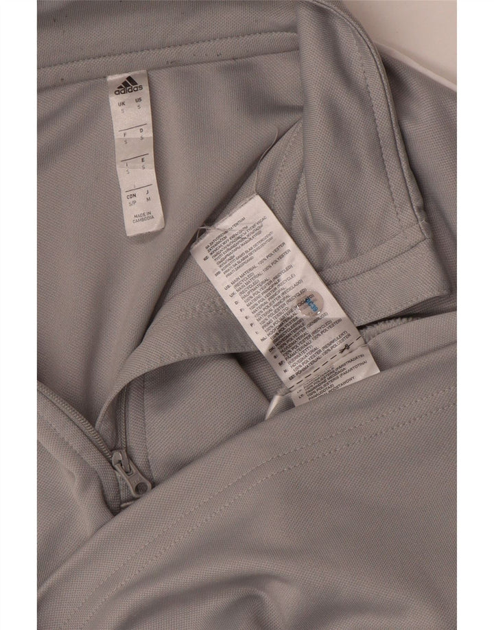 Adidas Męskie Aeroready Zip Neck Pullover Dres Top Mały Szary Poliester