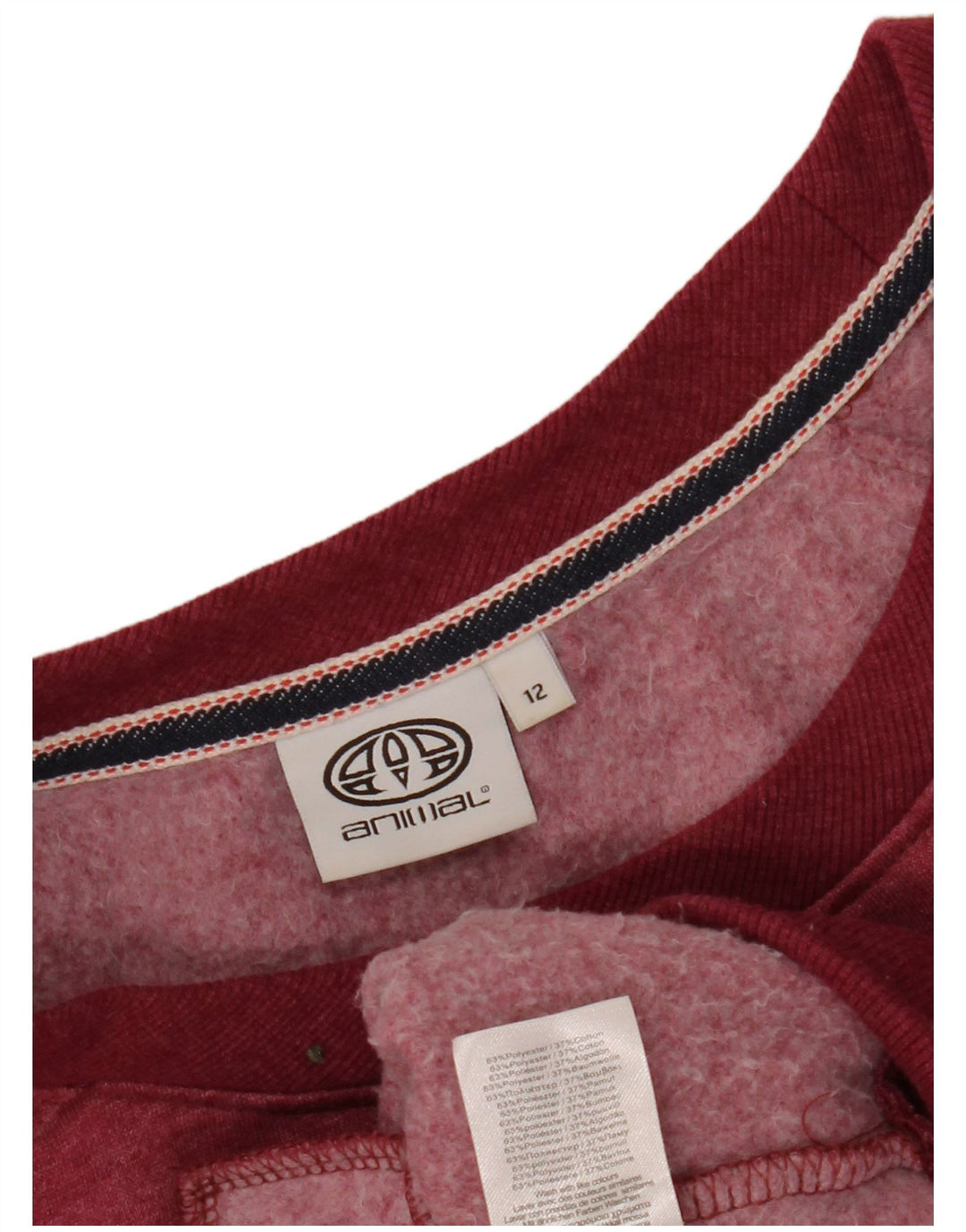 Damska bluza z grafiką ANIMAL UK 12, średni bordowy poliester