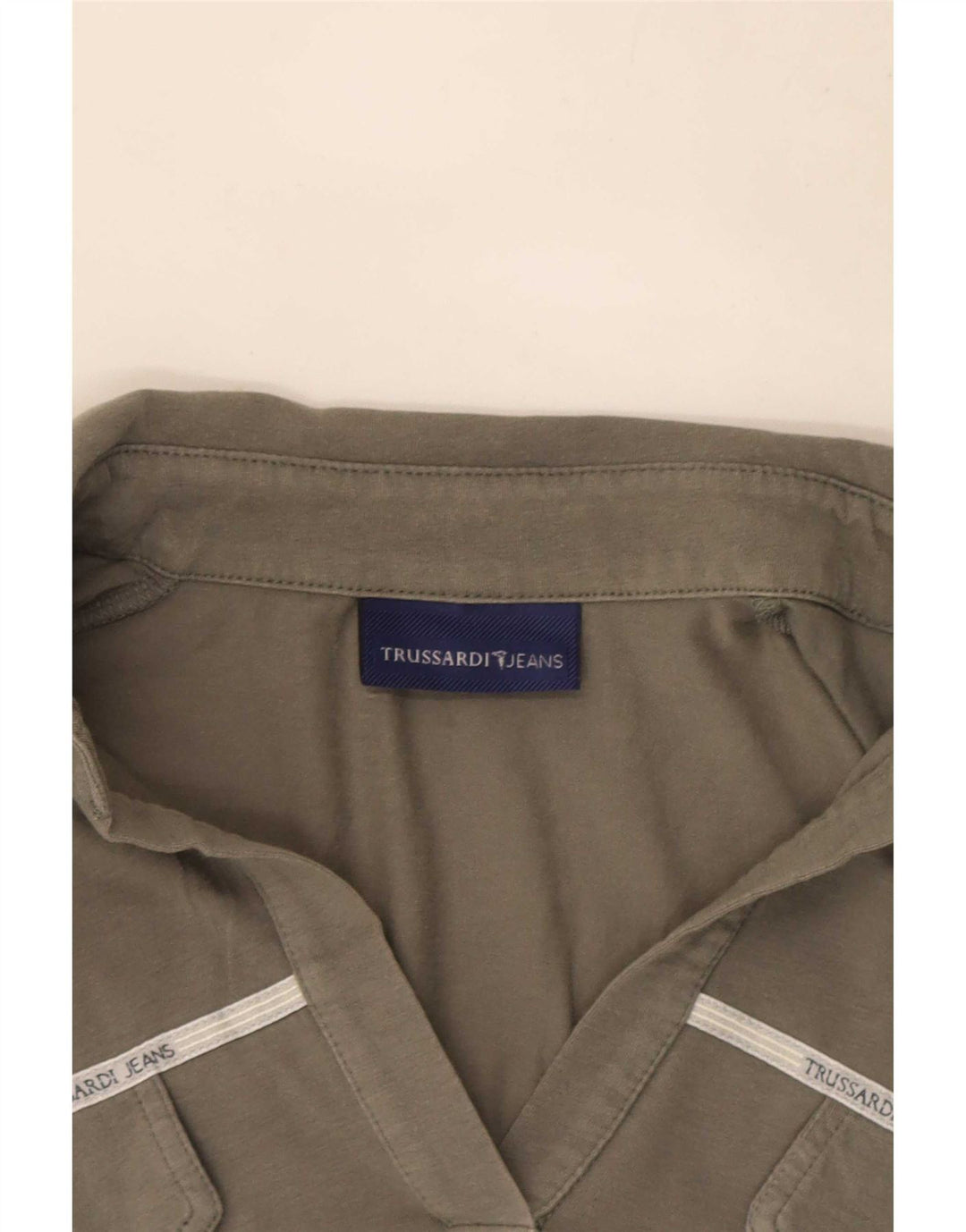 Damska koszulka polo Trussardi UK 14, duża, szara