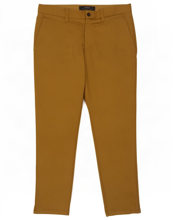 Zara Mens Slim Chino Trousers EU 40 Medium W31 L28 Khaki