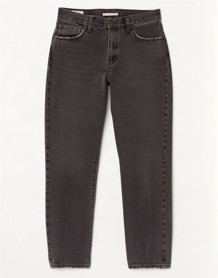 Damskie dżinsy Levi's Middy Straight W29 L31 Szara bawełna