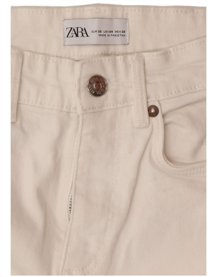 Damskie jeansy Bootcut Zara EU 36 XS W26 L27 Białe