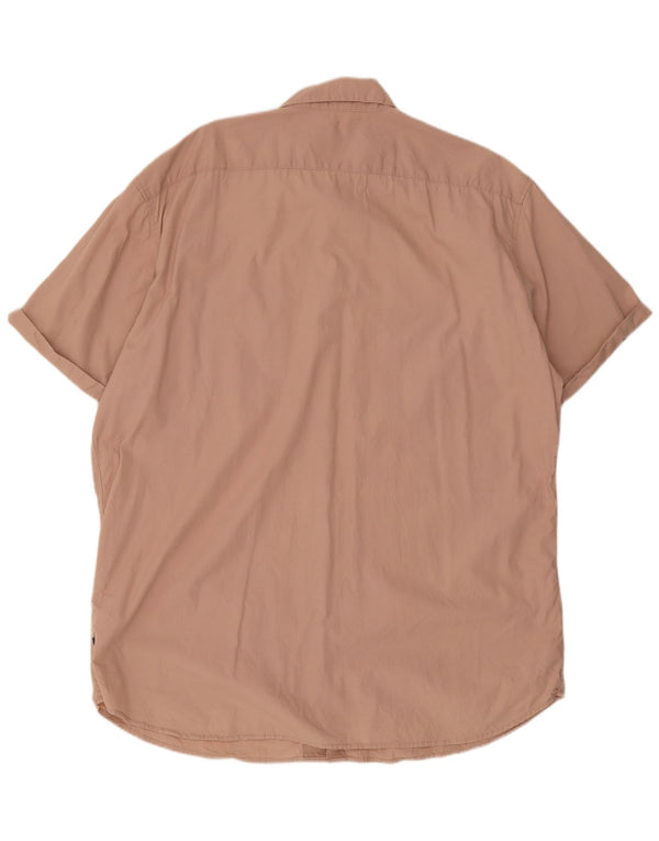 Koszula męska z krótkim rękawem Jack & Jones, 2XL, różowa, bawełniana