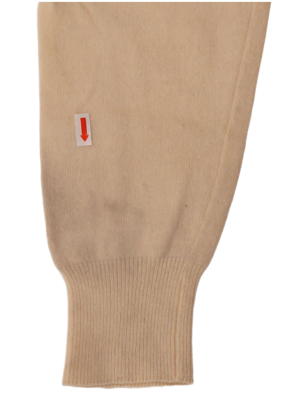 Męski sweter Kappa z dekoltem w kształcie litery V, XL w kolorze złamanej bieli, z owczej wełny