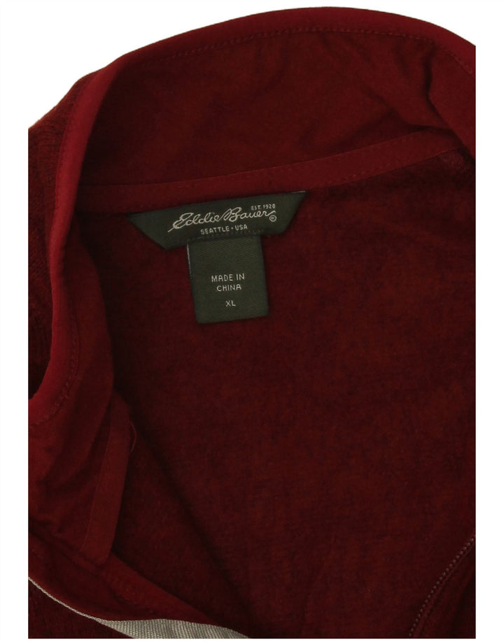 Damska kurtka dresowa Eddie Bauer UK 18 XL, czerwony, nakrapiany poliester