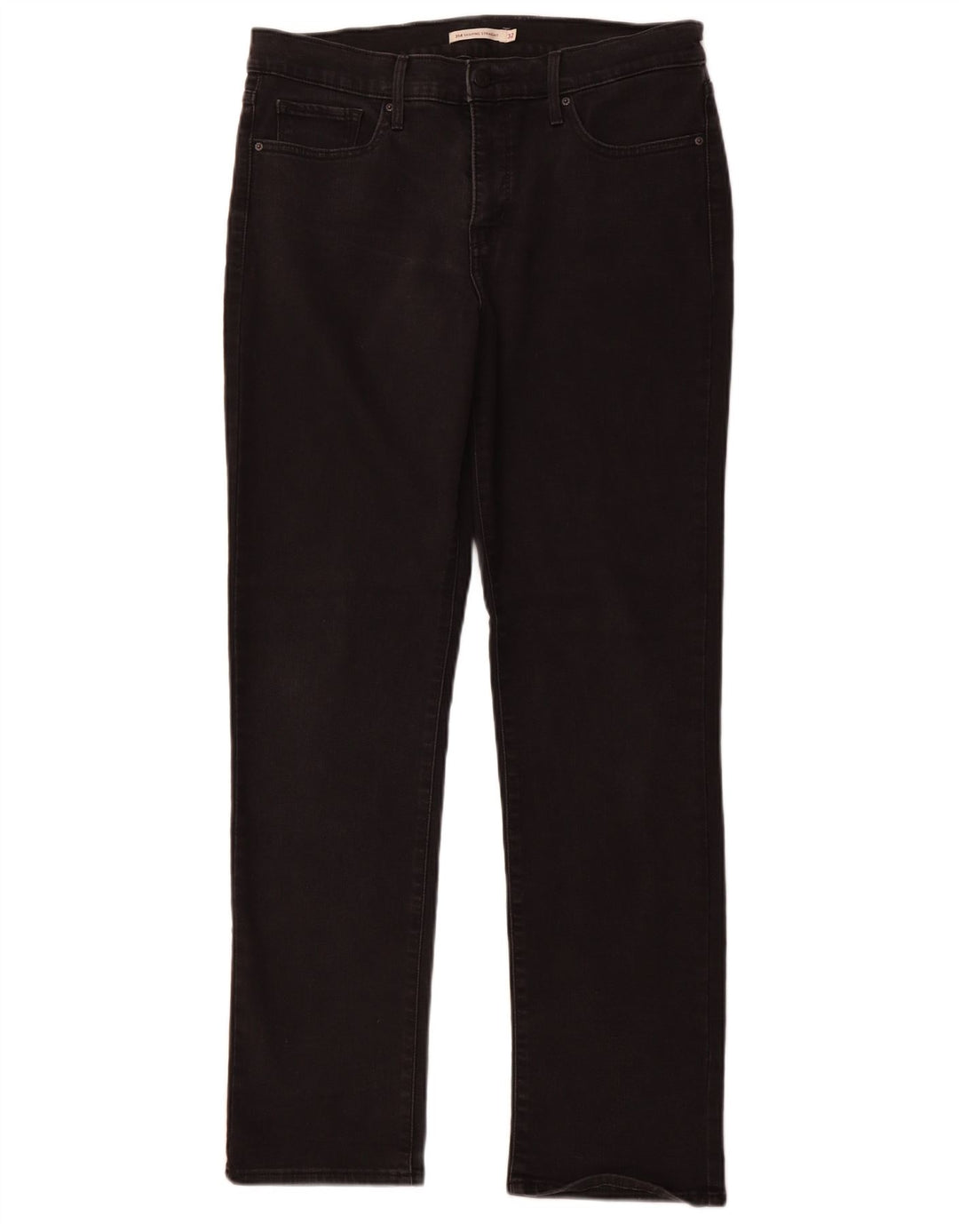 Damskie jeansy LEVI'S 314 modelujące proste W32 L32 czarne bawełniane