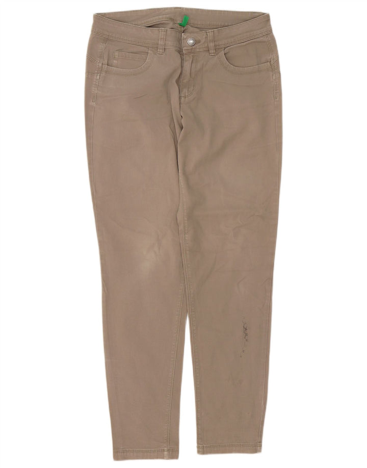 Spodnie damskie Benetton Slim Casual W30 L30 Beżowe
