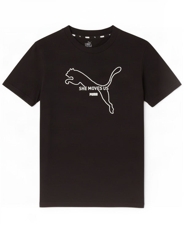 Męska koszulka z grafiką Puma Top XS, czarna bawełna