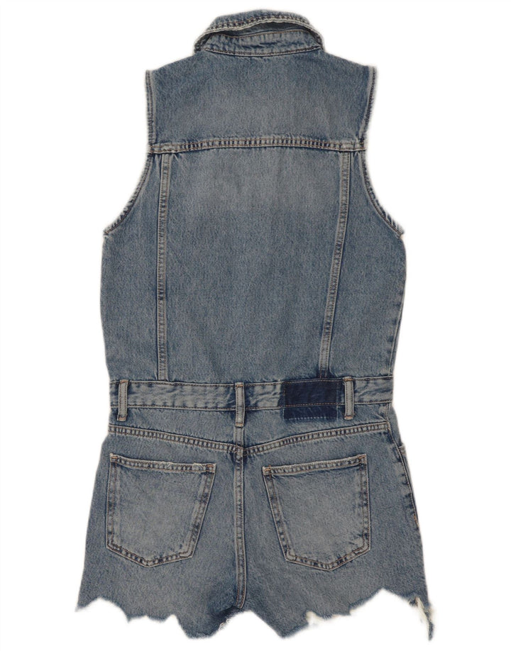 Damski kombinezon jeansowy bez rękawów Zara UK 10, mały, niebieski, bawełniany