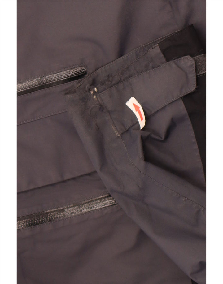 Męska kurtka przeciwdeszczowa Jack Wolfskin UK 36/38 Średni szary, blokowy poliamid