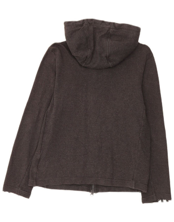 Damski sweter Adidas z grafiką i zamkiem błyskawicznym UK 6 XS Szara bawełna