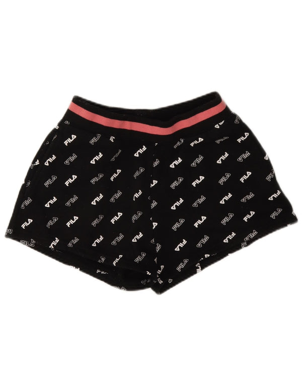 Damskie spodenki sportowe Fila Graphic UK 6 XS, czarny poliester