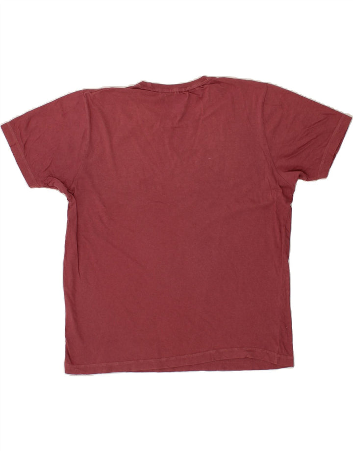REFRIGUE Mens Graphic T-Shirt Top Large Maroon Cotton Vintage Refrigue and Second-Hand Refrigue from Messina Hembry 