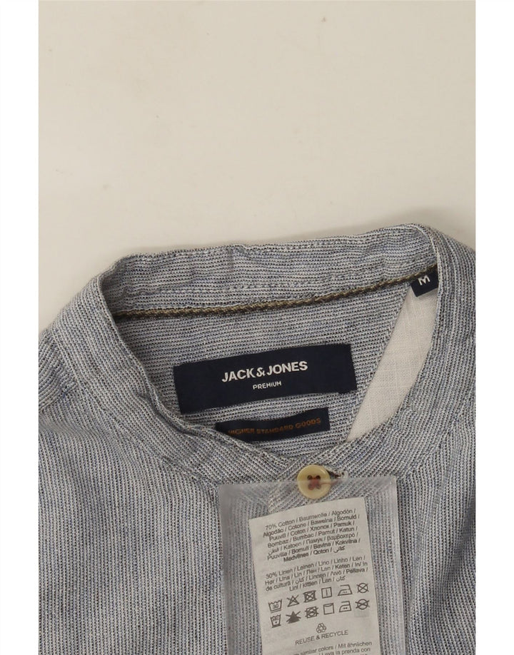 Koszula męska JACK & JONES, bawełniana, w średnie niebieskie prążki