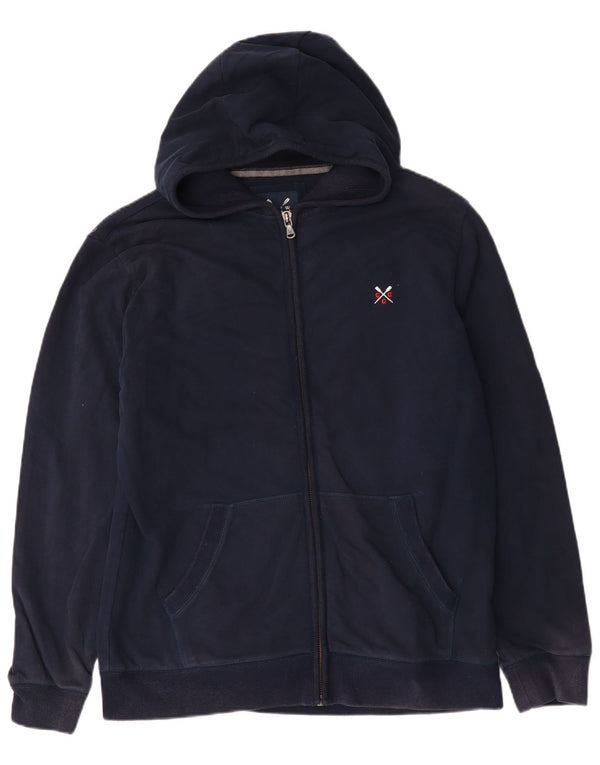 Crew Clothing Męski sweter z kapturem i zamkiem XL, granatowy, bawełniany