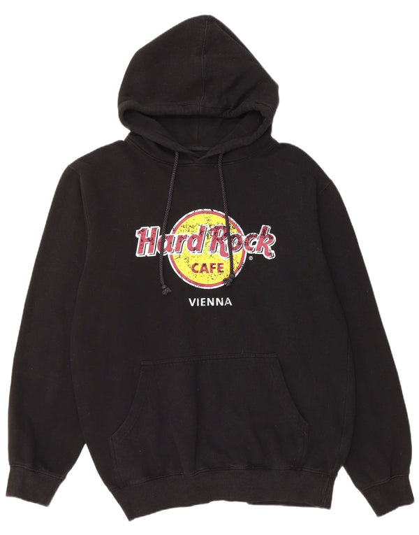 HARD ROCK CAFE Męski sweter z kapturem Vienna Graphic, duży, czarny, bawełniany