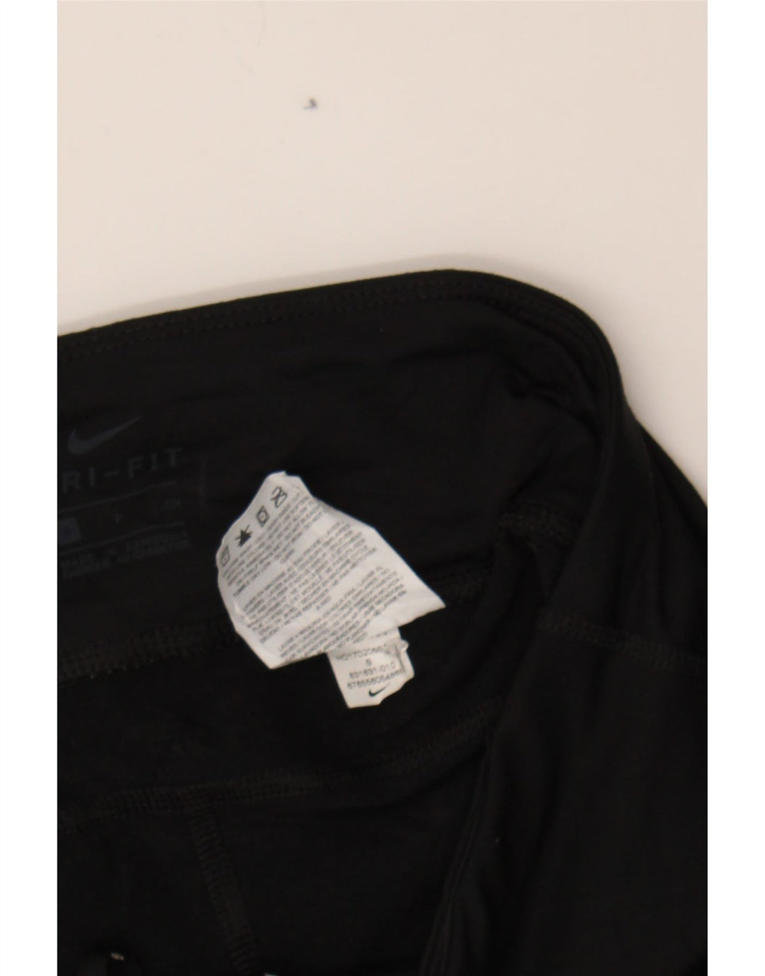 NIKE Womens Graphic Capri Leggings UK 10 Small  Black Polyester Vintage Nike and Second-Hand Nike from Messina Hembry 