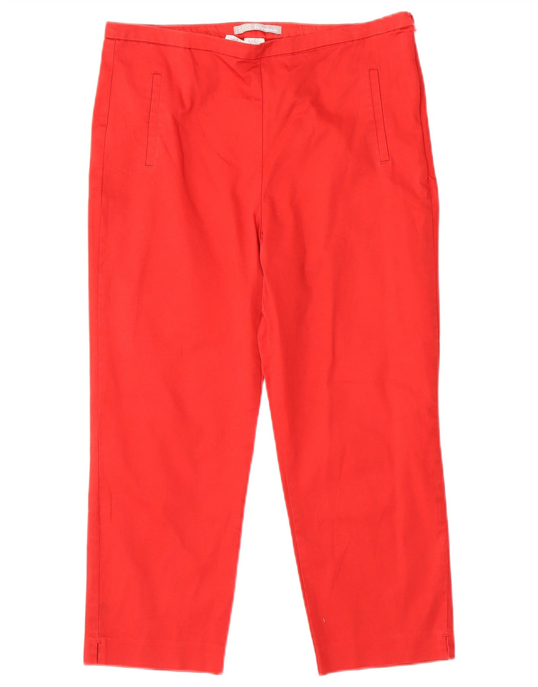Spodnie damskie Marks & Spencer Straight Capri UK 12 Medium W30 L21 Czerwone