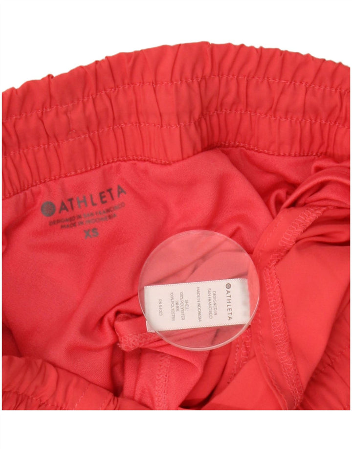 Damskie spodenki sportowe ATHLETA UK 4 XS, czerwone, poliestrowe