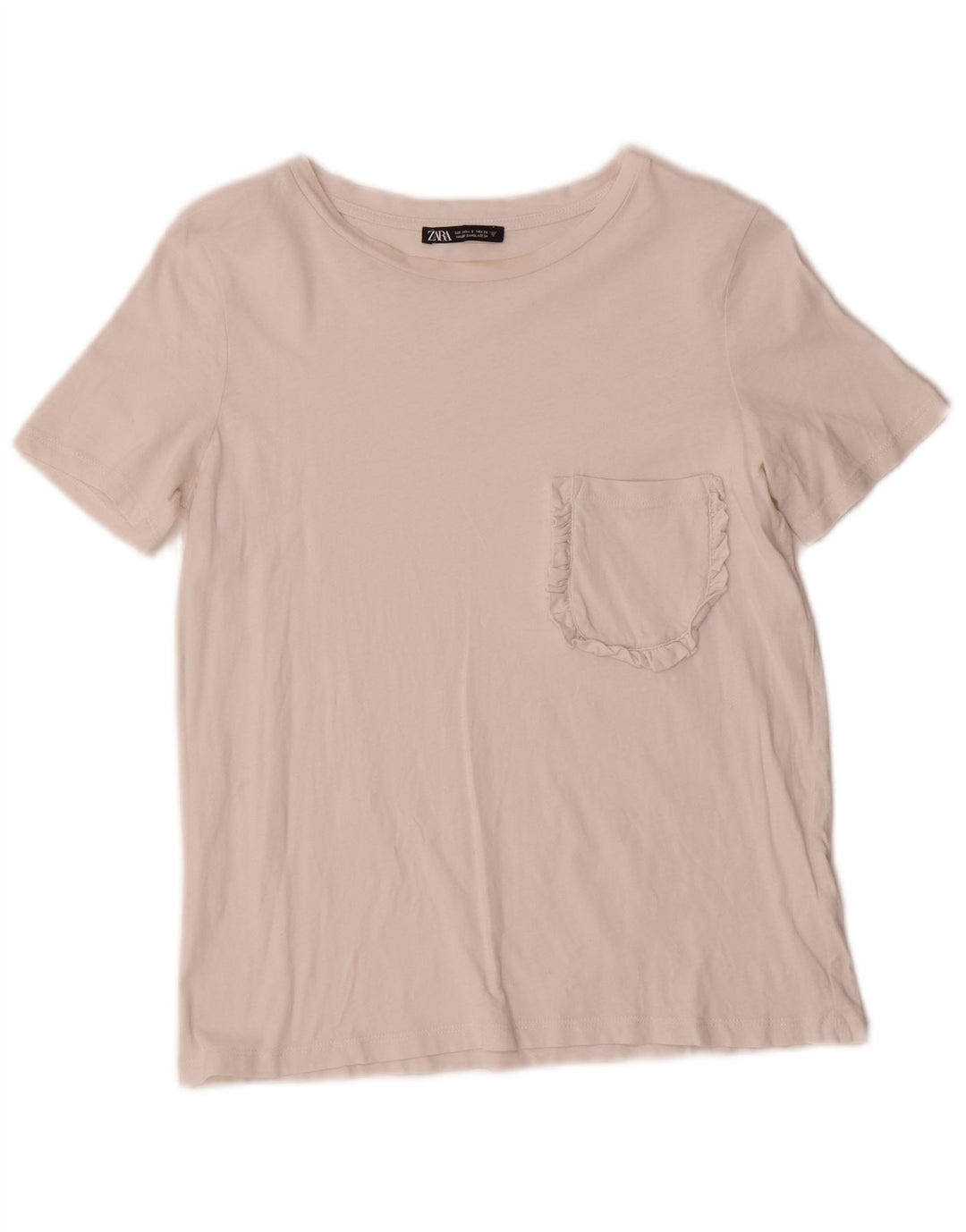 T-shirt damski Zara Top UK 10, mały, biały