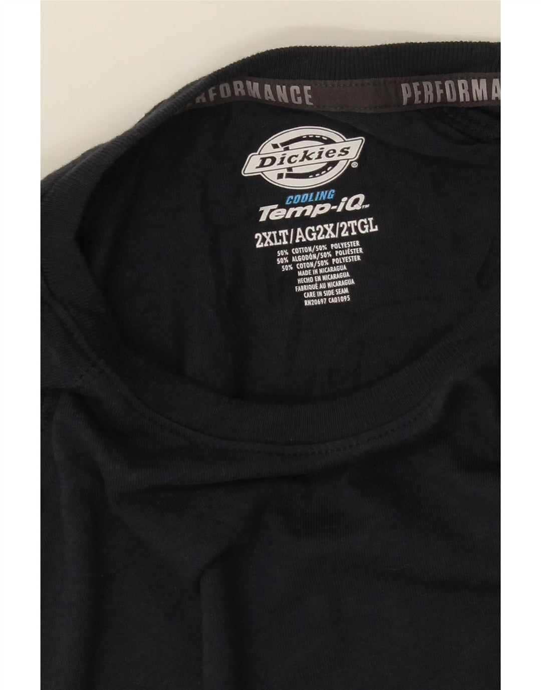 Męski top DICKIES z długim rękawem 2XL, granatowy, bawełniany