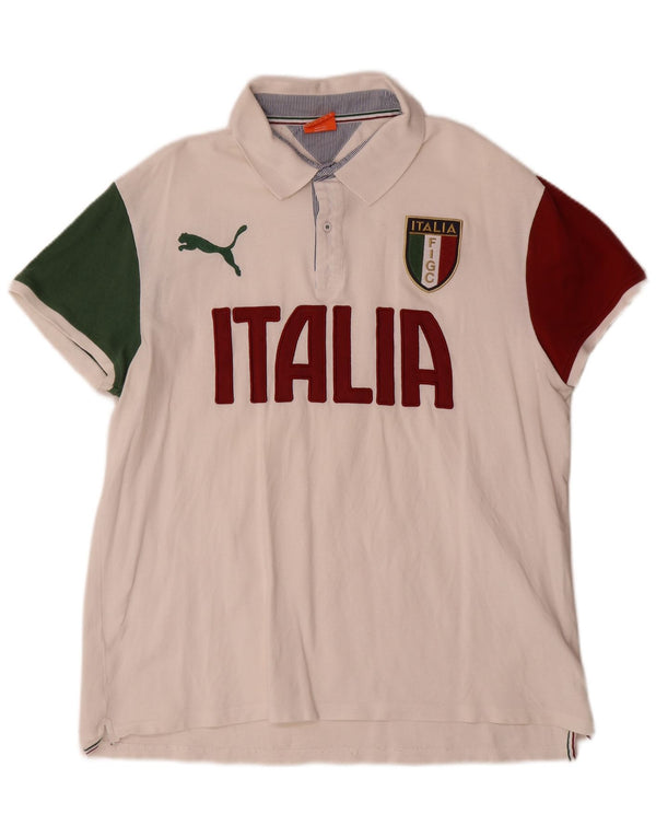 Męska koszulka polo Puma Italia Graphic XL w kolorze białym