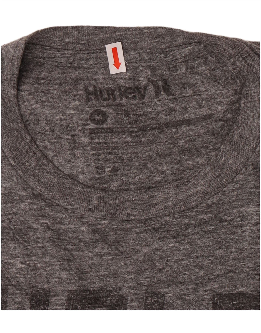 Męski T-shirt z grafiką Hurley o regularnym kroju, średnioszary