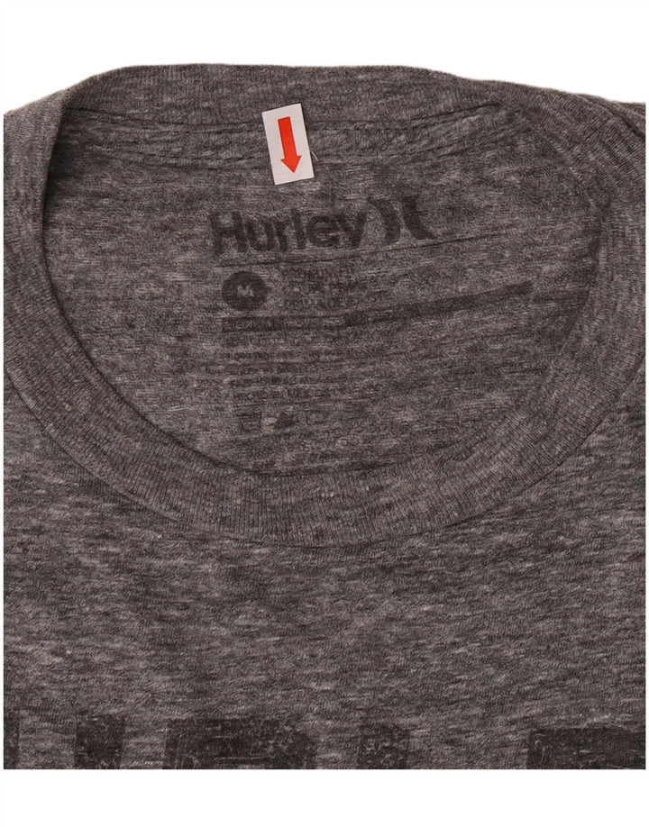 Męski T-shirt z grafiką Hurley o regularnym kroju, średnioszary