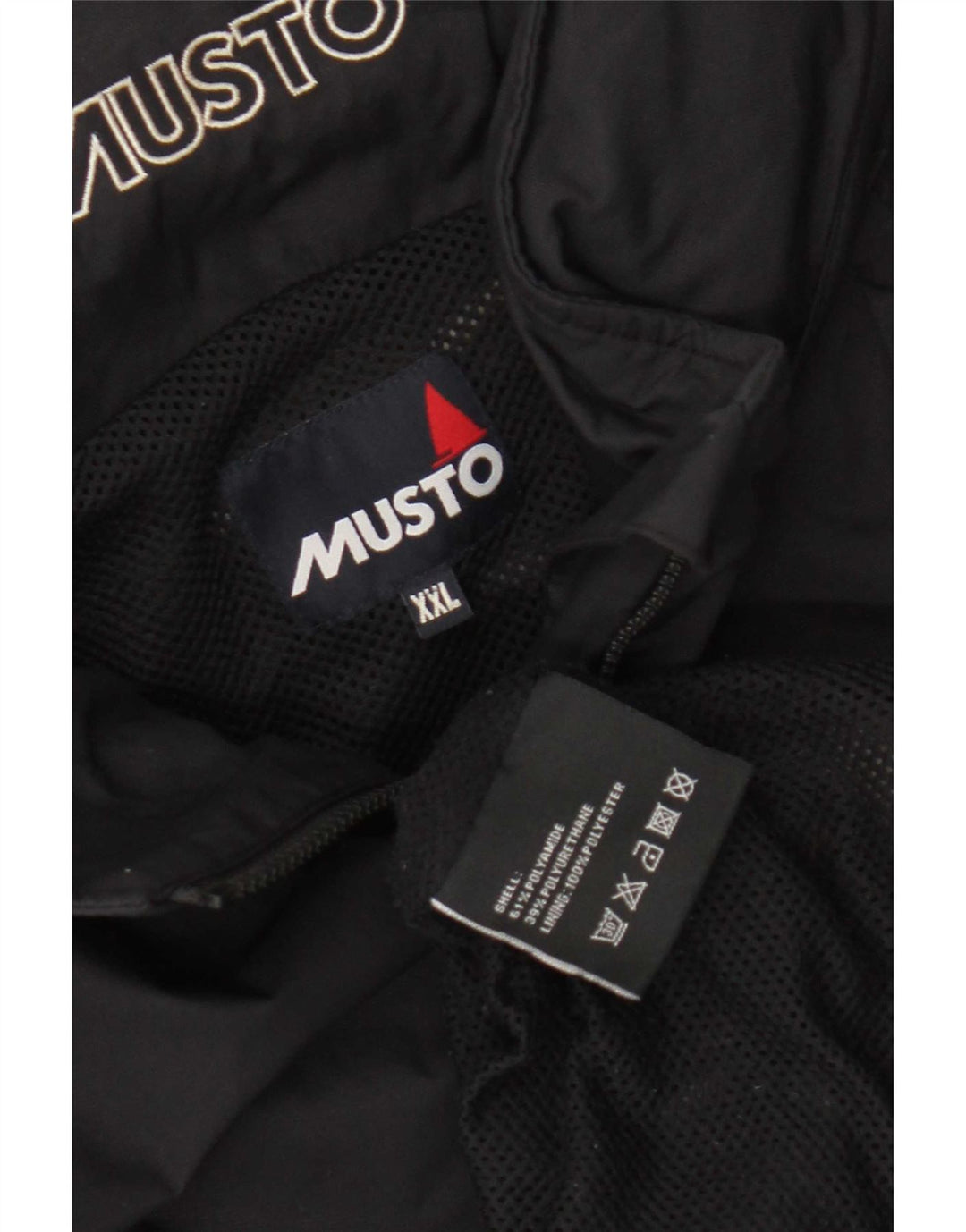 Męska kurtka przeciwdeszczowa z kapturem Musto UK 44 2XL Czarny poliamid