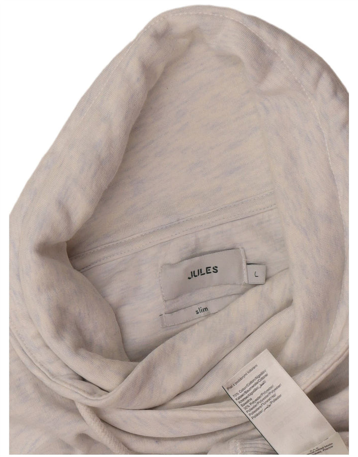 Bluza męska Jules Slim Fit, duża, szara, nakrapiana bawełna