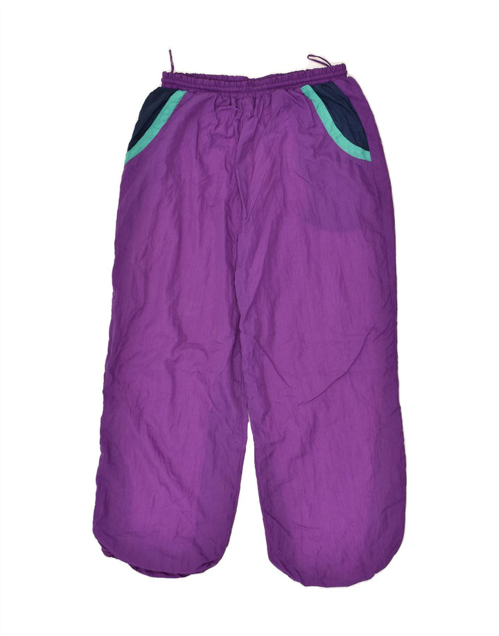 VINTAGE Womens Tracksuit Trousers Large Purple Nylon Vintage Vintage and Second-Hand Vintage from Messina Hembry 