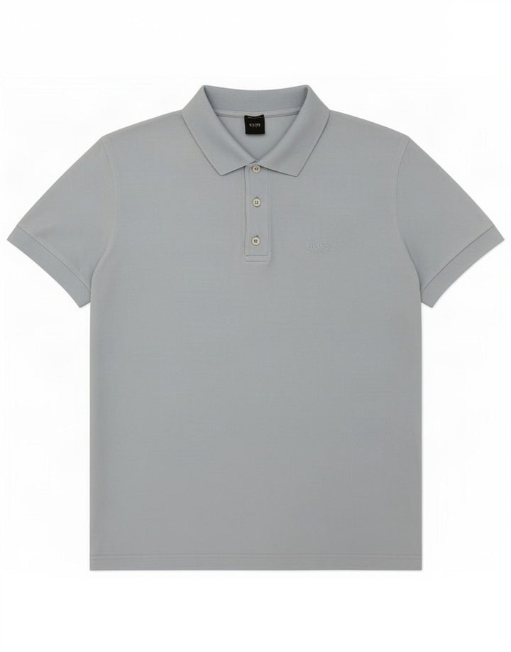 Męska koszulka polo Hugo Boss, średnia niebieska, bawełniana