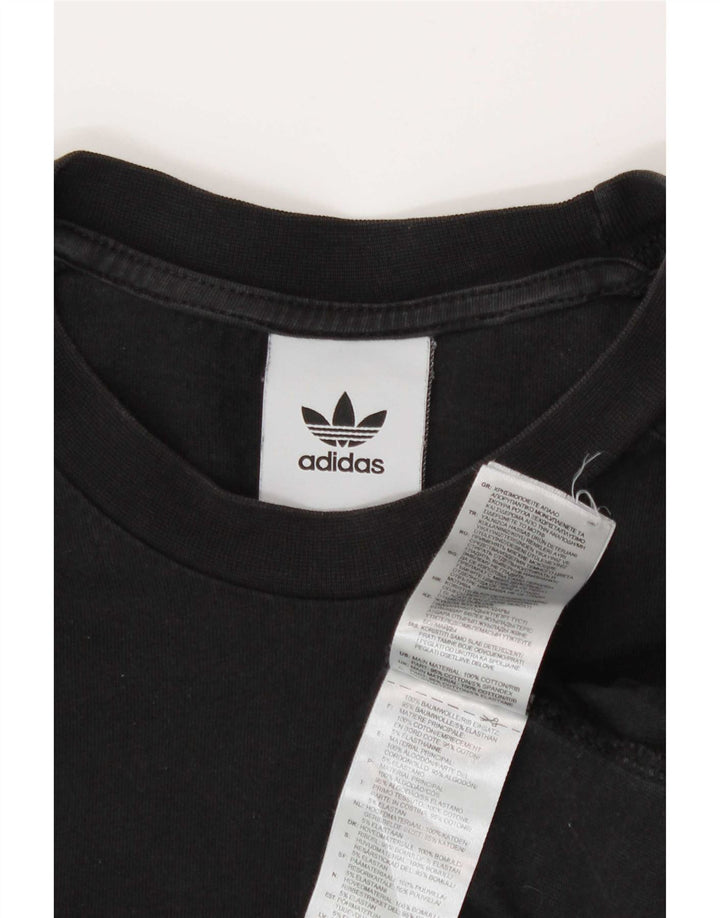 Adidas Męskie Topy Z Długim Rękawem, Małe Czarne Bawełniane