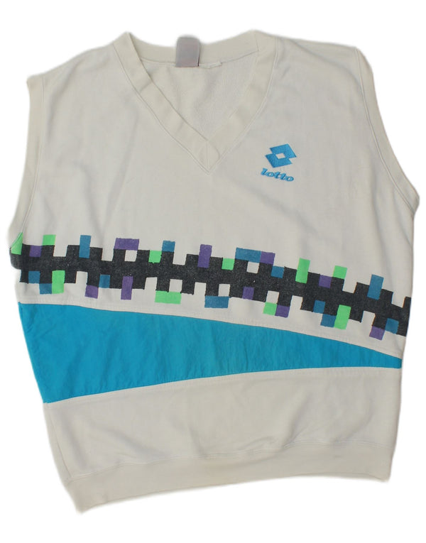 Męska bluza bez rękawów Lotto XL w kolorze białym