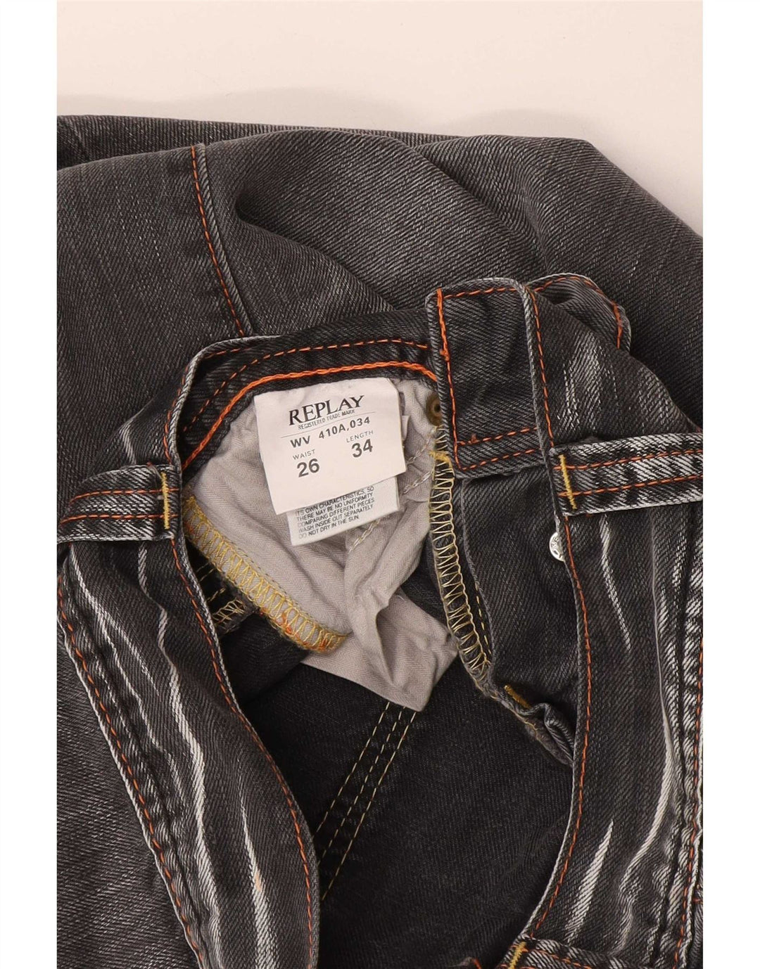 Damskie jeansy Bootcut Replay W26 L27 Szara bawełna