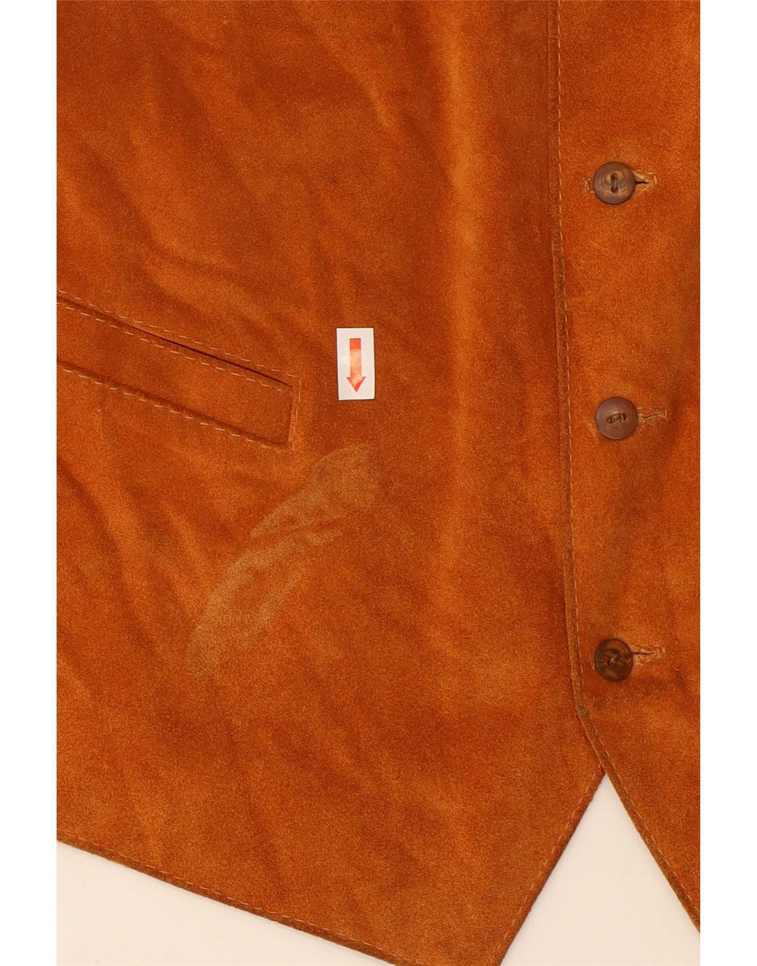 Zamszowa kamizelka męska w stylu vintage, mała brązowa