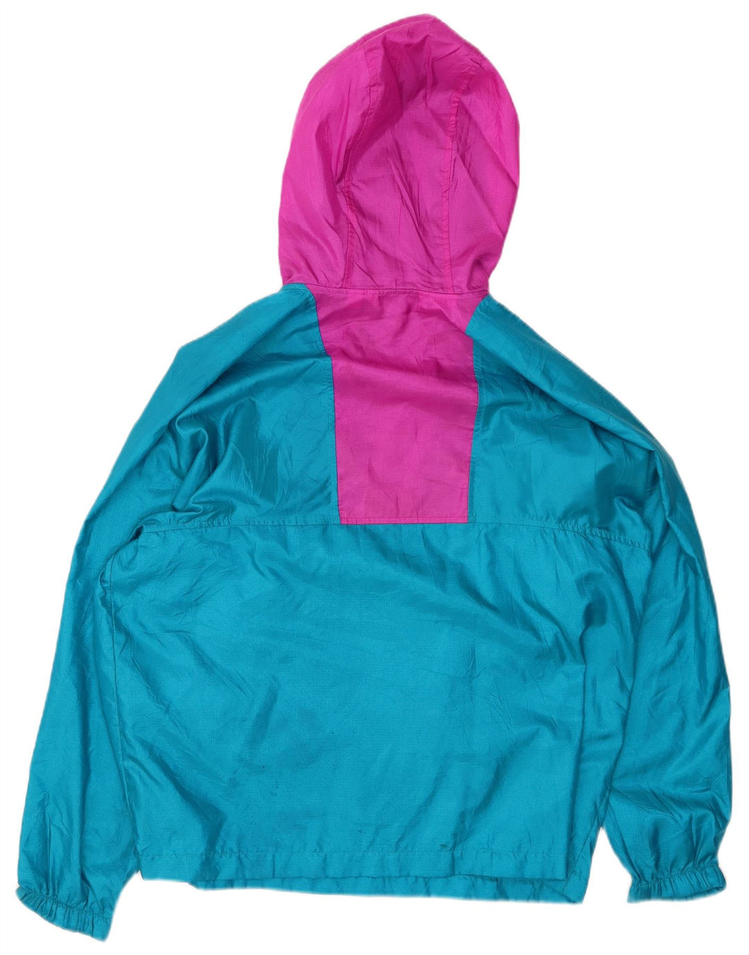 Damska kurtka typu oversize Anorak COLUMBIA UK 16, duży, turkusowy blok kolorów