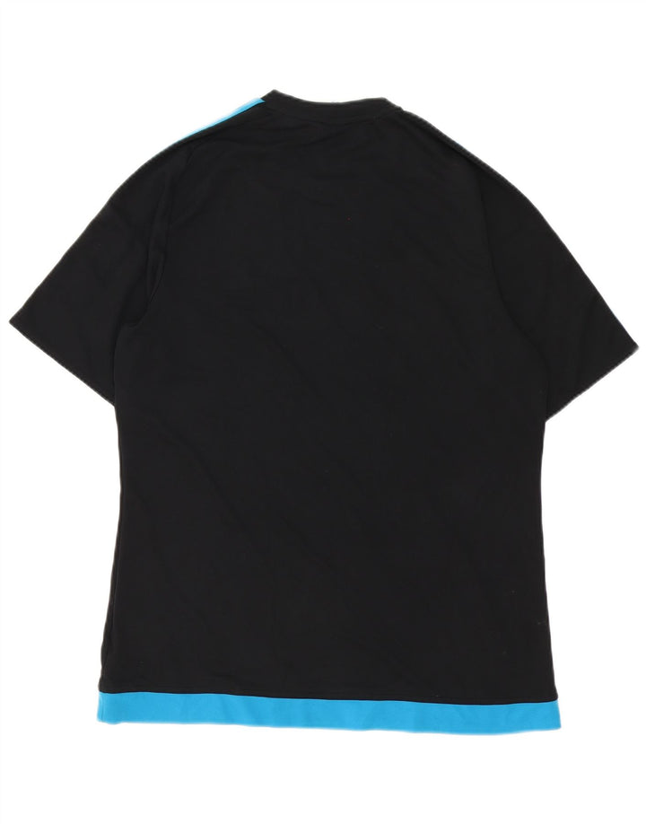 Adidas Męska koszulka Climalite Top, duża, czarna, poliestrowa z blokami kolorów