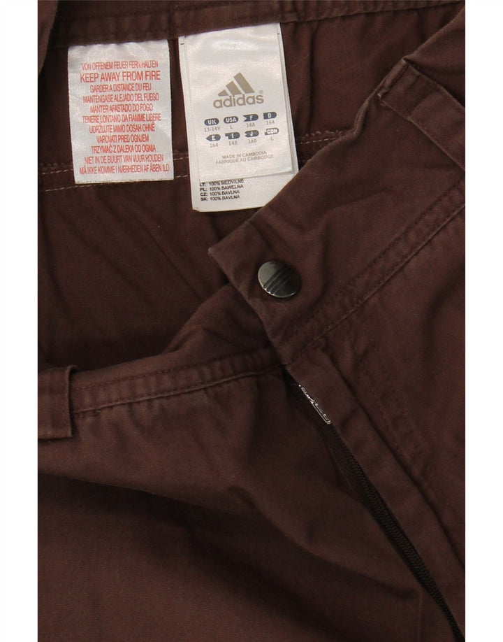ADIDAS Boys Cargo Shorts 13-14 Years W24  Brown Cotton Vintage Adidas and Second-Hand Adidas from Messina Hembry 