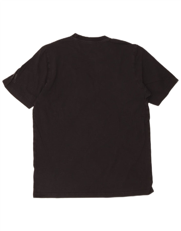 ADIDAS Mens Graphic T-Shirt Top Medium Black Cotton