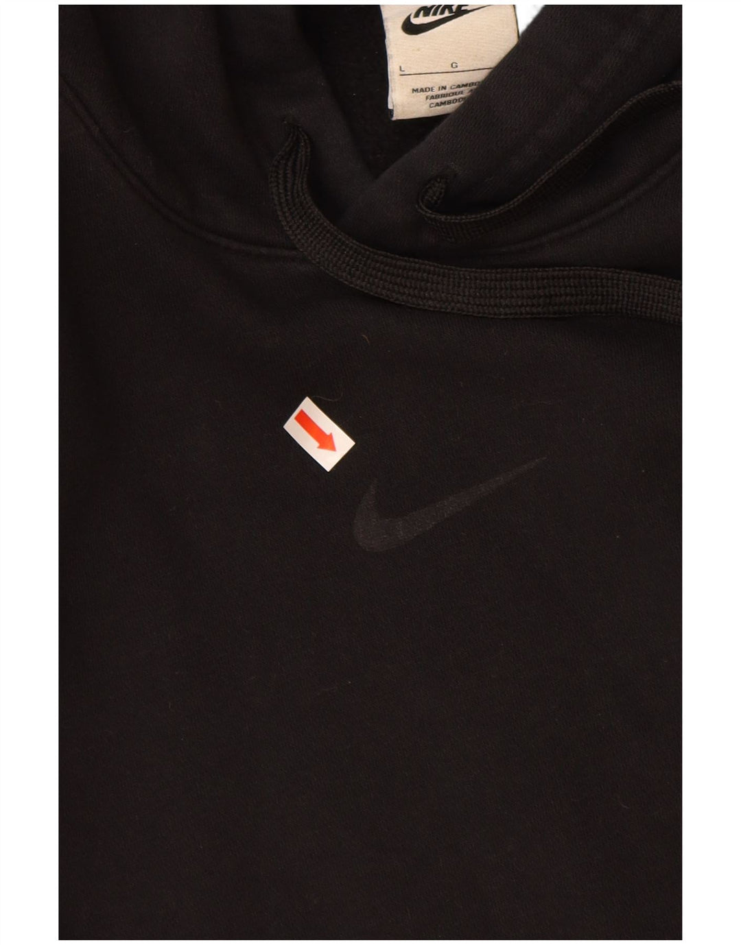 Męski sweter z kapturem NIKE z grafiką, duży, czarny, bawełniany
