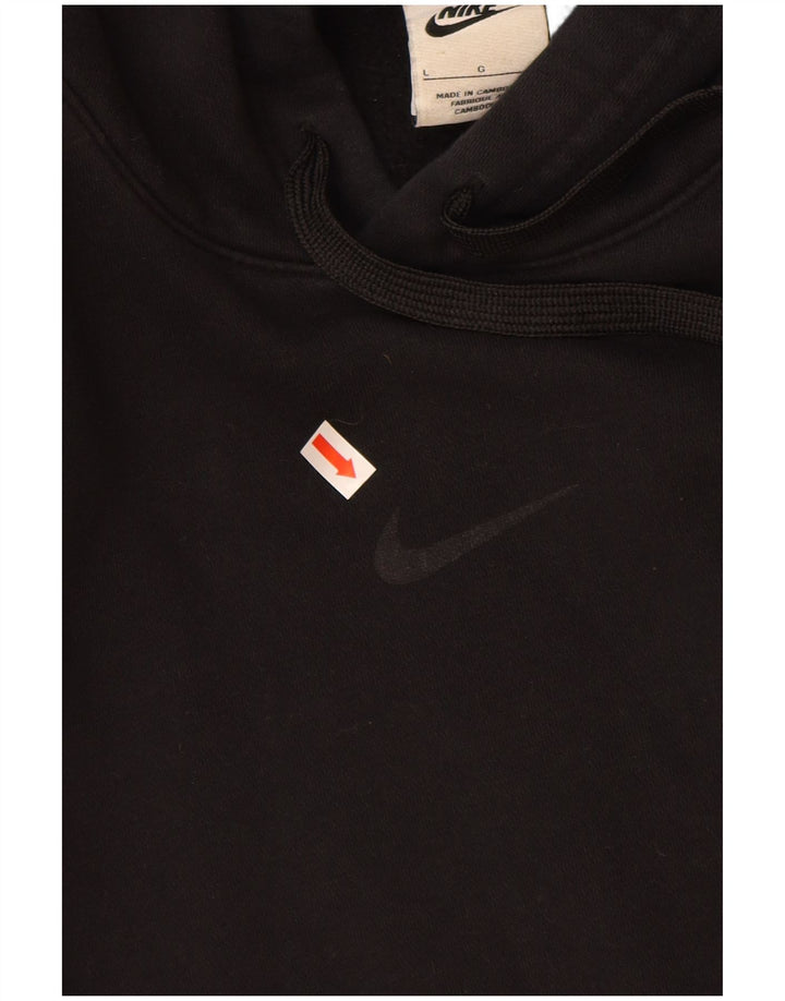 Męski sweter z kapturem NIKE z grafiką, duży, czarny, bawełniany