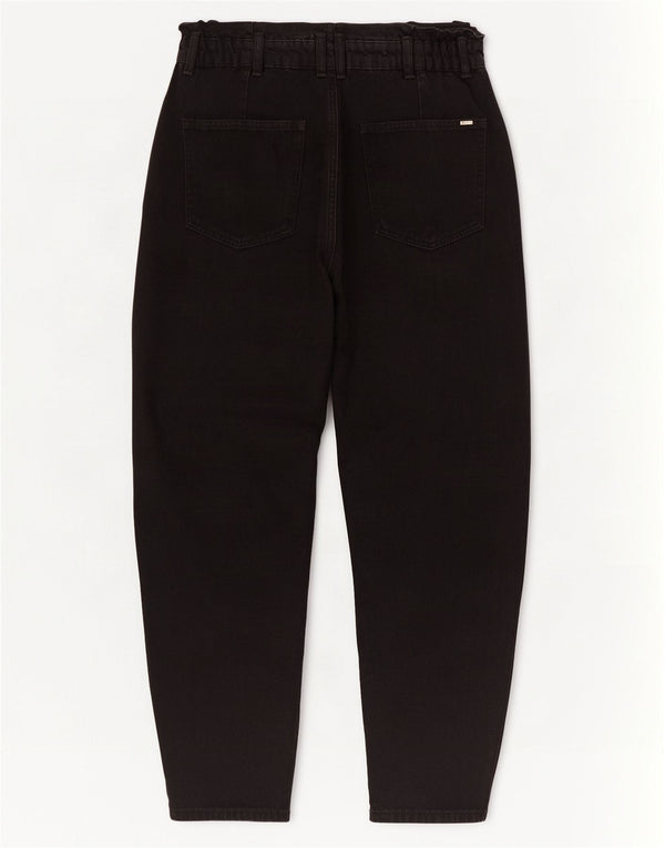 Damskie jeansy Zara z wysokim stanem, przycięte, EU 38, małe, W28 L25, czarne, bawełniane