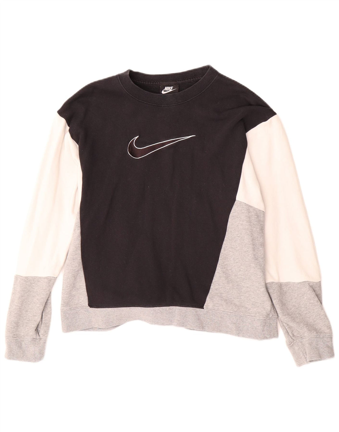Damski sweter oversize NIKE UK 16, duży, czarny, z blokami kolorów